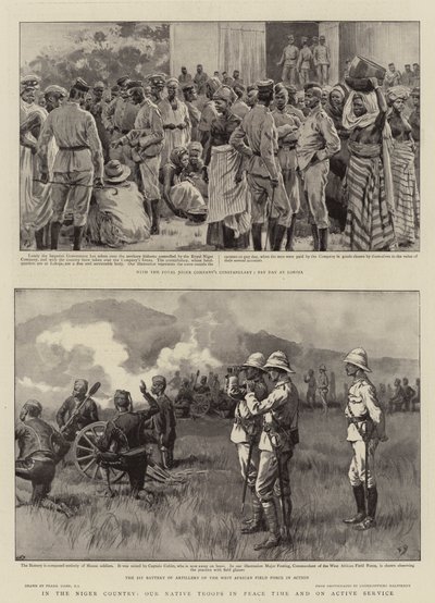En el país de Níger, nuestras tropas nativas en tiempo de paz y en servicio activo de Frank Dadd